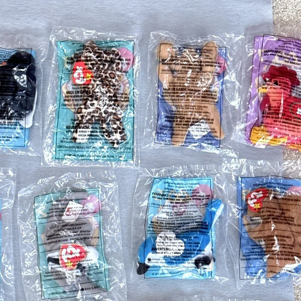 McDonalds Ty Teenie Beanie Babies 1998 1999 Lot Of 24 Complete Sets Plush Favors - Picture 16 of 16